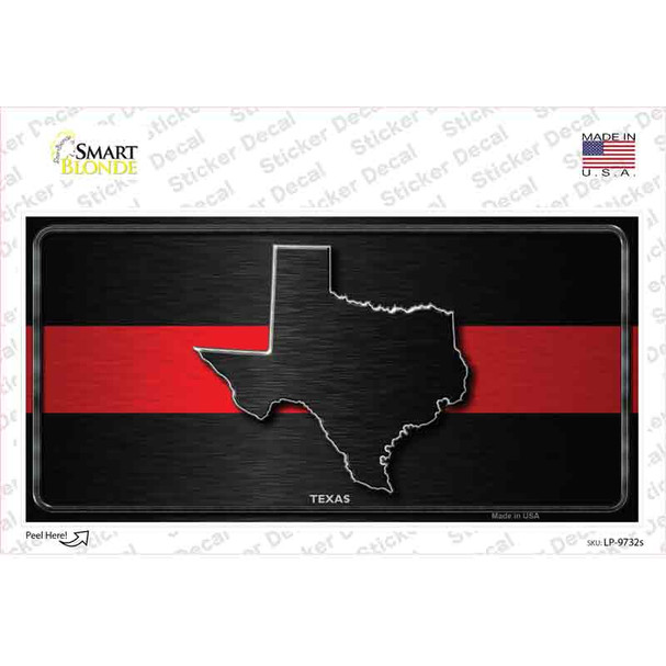 Texas Thin Red Line Novelty Sticker Decal