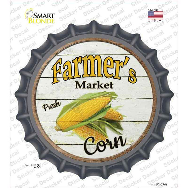 Farmers Market Corn Novelty Bottle Cap Sticker Decal