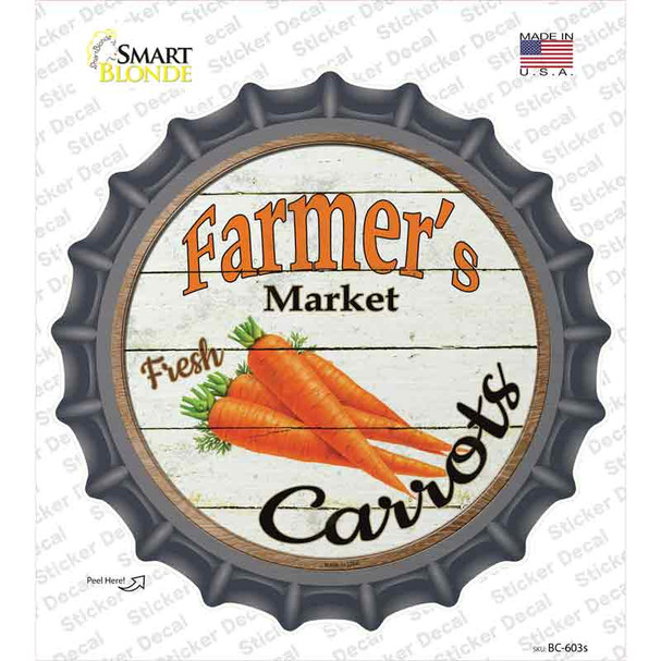 Farmers Market Carrots Novelty Bottle Cap Sticker Decal