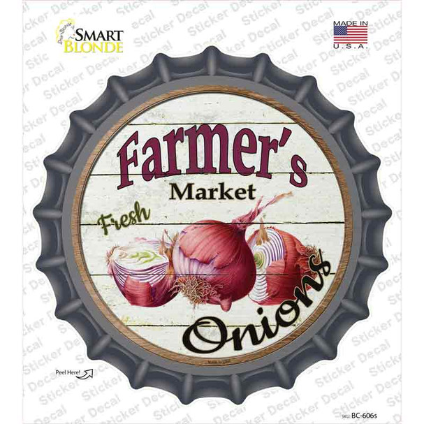 Farmers Market Onions Novelty Bottle Cap Sticker Decal
