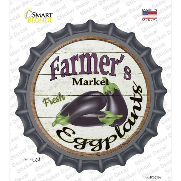 Farmers Market Eggplants Novelty Bottle Cap Sticker Decal