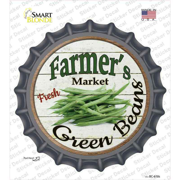 Farmers Market Green Beans Novelty Bottle Cap Sticker Decal