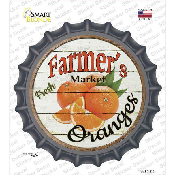 Farmers Market Oranges Novelty Bottle Cap Sticker Decal