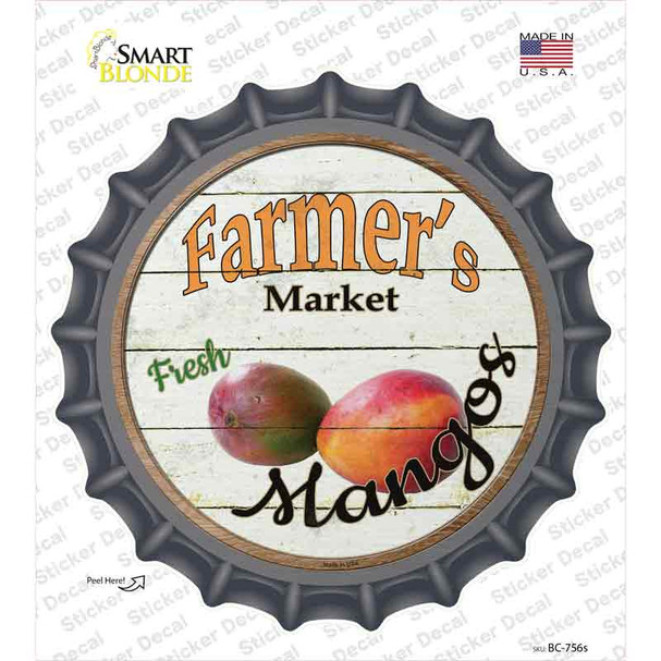 Farmers Market Mangos Novelty Bottle Cap Sticker Decal