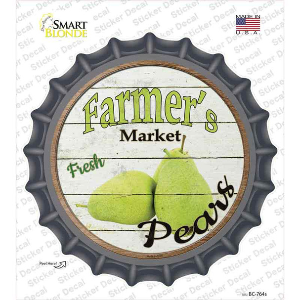Farmers Market Pears Novelty Bottle Cap Sticker Decal