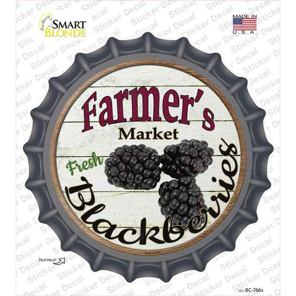 Farmers Market Black Berries Novelty Bottle Cap Sticker Decal