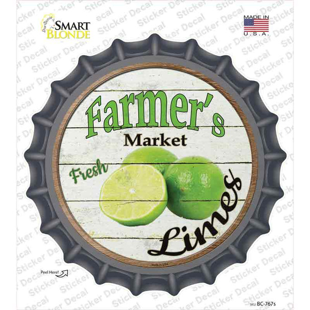 Farmers Market Limes Novelty Bottle Cap Sticker Decal