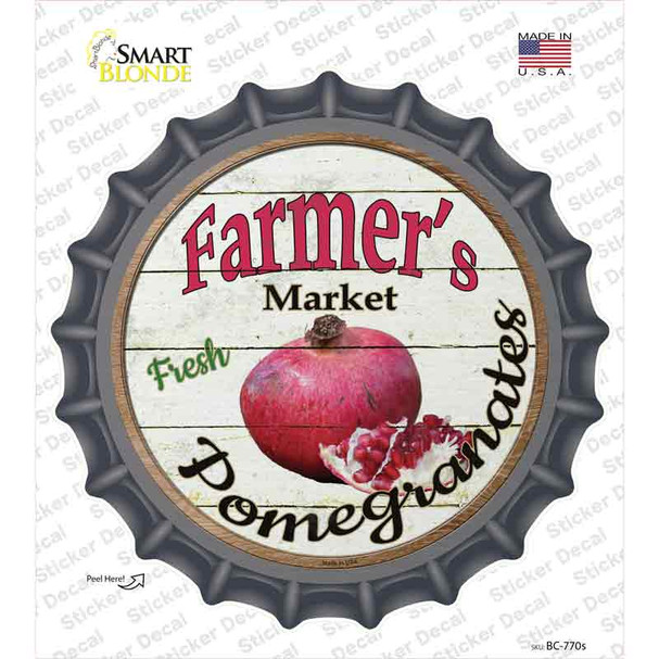 Farmers Market Pomegranates Novelty Bottle Cap Sticker Decal