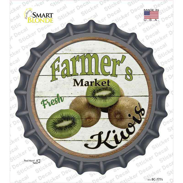 Farmers Market Kiwis Novelty Bottle Cap Sticker Decal