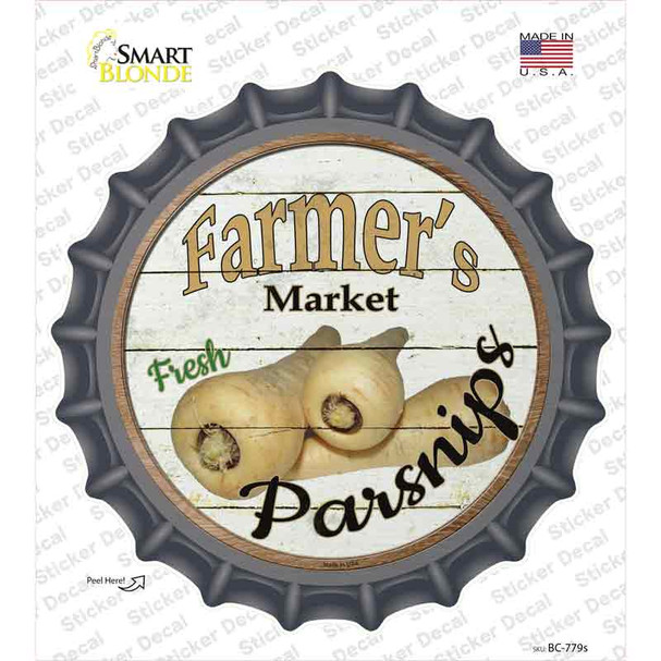 Farmers Market Parsnips Novelty Bottle Cap Sticker Decal