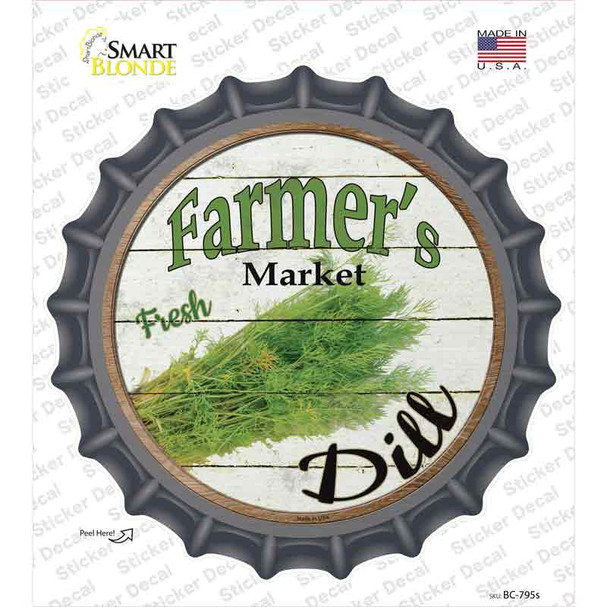 Farmers Market Dill Novelty Bottle Cap Sticker Decal