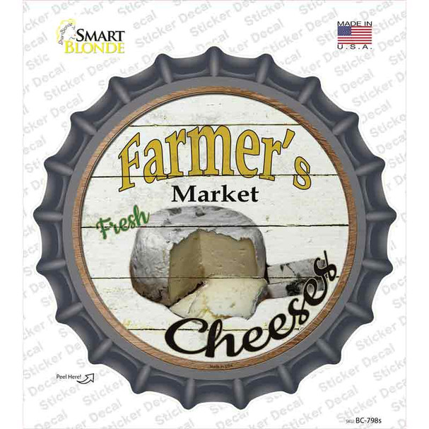 Farmers Market Cheeses Novelty Bottle Cap Sticker Decal