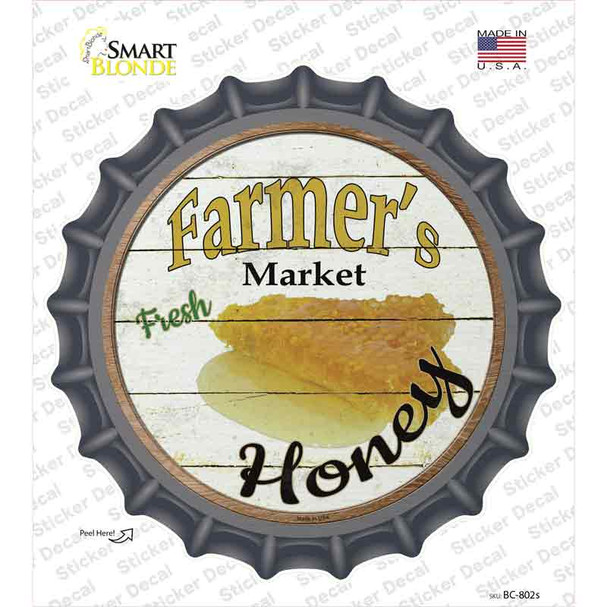Farmers Market Honey Novelty Bottle Cap Sticker Decal