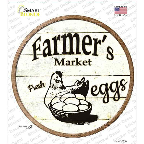 Farmers Market Eggs Novelty Circle Sticker Decal