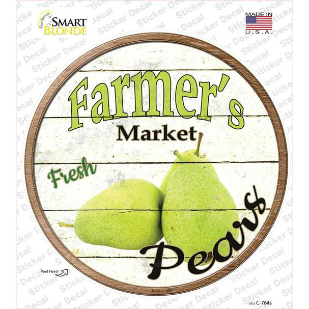 Farmers Market Pears Novelty Circle Sticker Decal