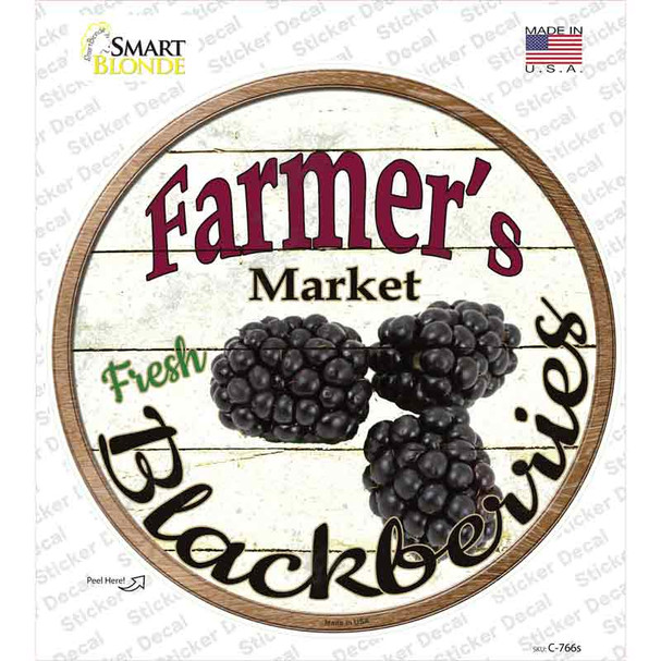 Farmers Market Black Berries Novelty Circle Sticker Decal