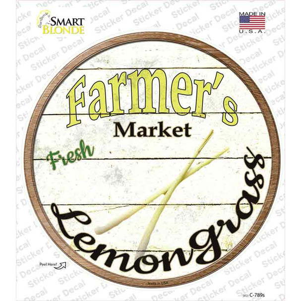 Farmers Market Lemongrass Novelty Circle Sticker Decal