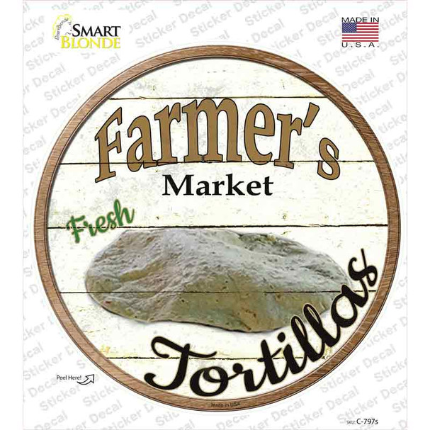 Farmers Market Tortillas Novelty Circle Sticker Decal