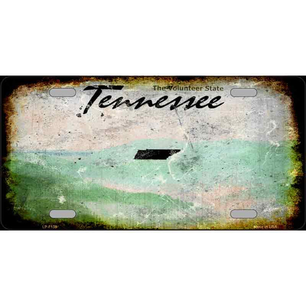 Tennessee State Rusty Novelty Metal License Plate
