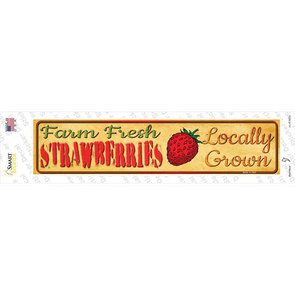 Farm Fresh Strawberries Novelty Narrow Sticker Decal
