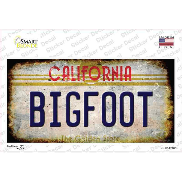 Bigfoot California Novelty Sticker Decal