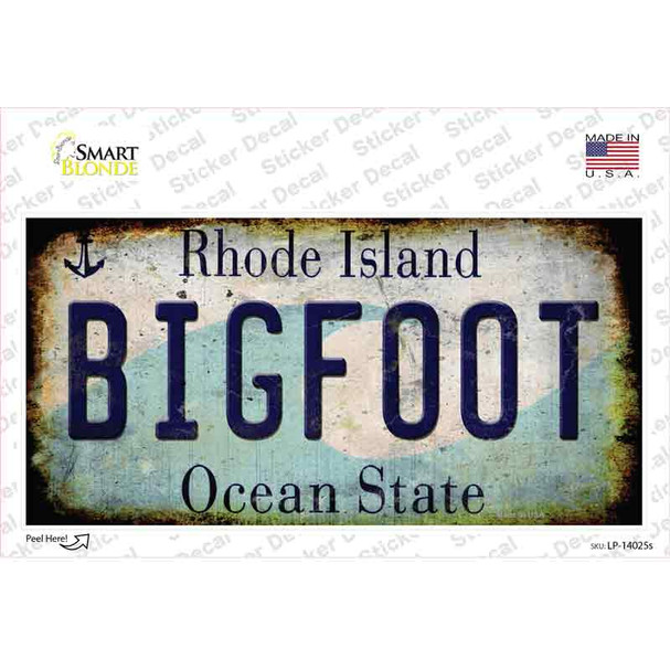 Bigfoot Rhode Island Novelty Sticker Decal