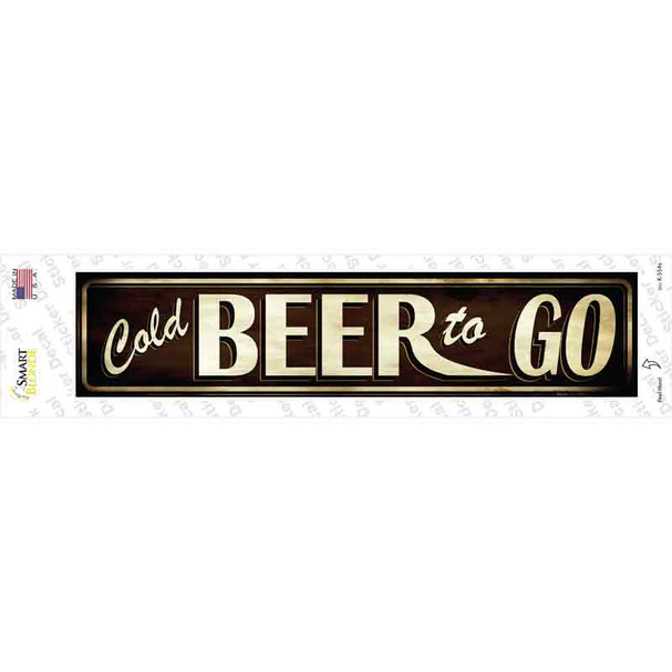 Cold Beer To Go Novelty Narrow Sticker Decal