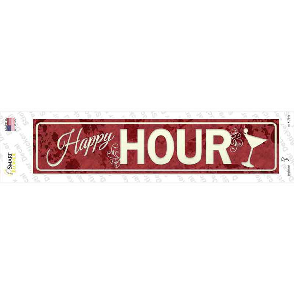 Happy Hour Novelty Narrow Sticker Decal