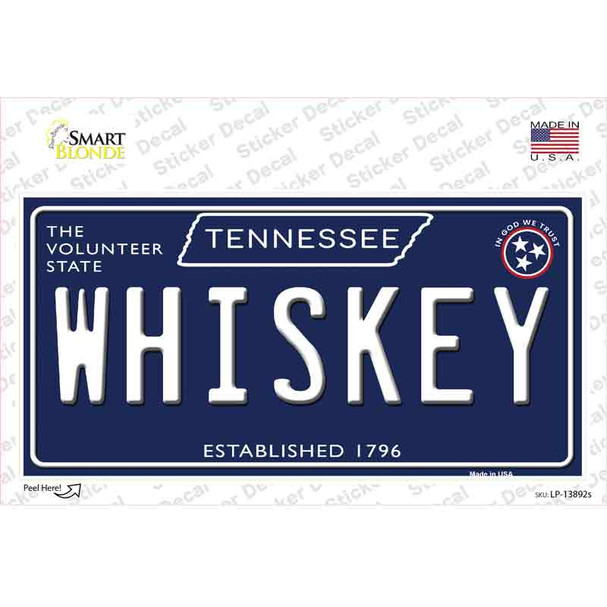Whiskey Tennessee Blue Novelty Sticker Decal