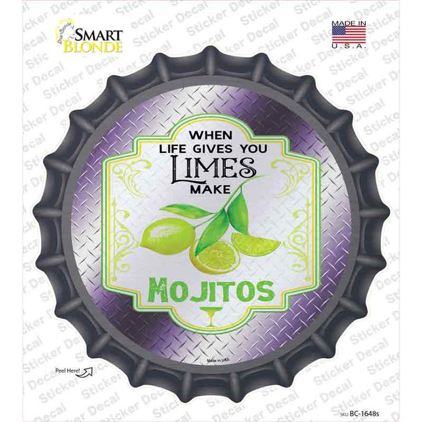 Make Mojitos Purple Novelty Bottle Cap Sticker Decal