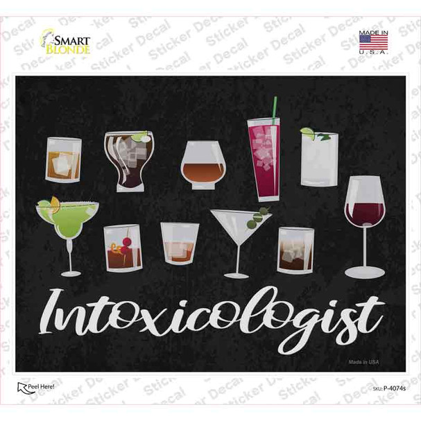 Intoxicologist Novelty Rectangle Sticker Decal