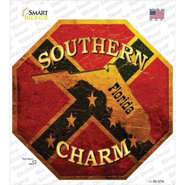 Southern Charm Florida Novelty Octagon Sticker Decal