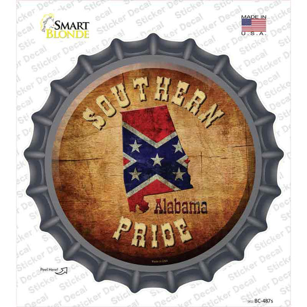 Southern Pride Alabama Novelty Bottle Cap Sticker Decal