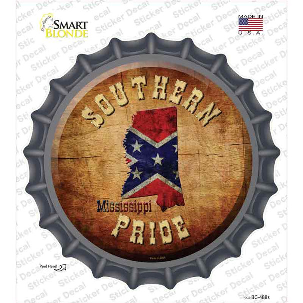 Southern Pride Mississippi Novelty Bottle Cap Sticker Decal
