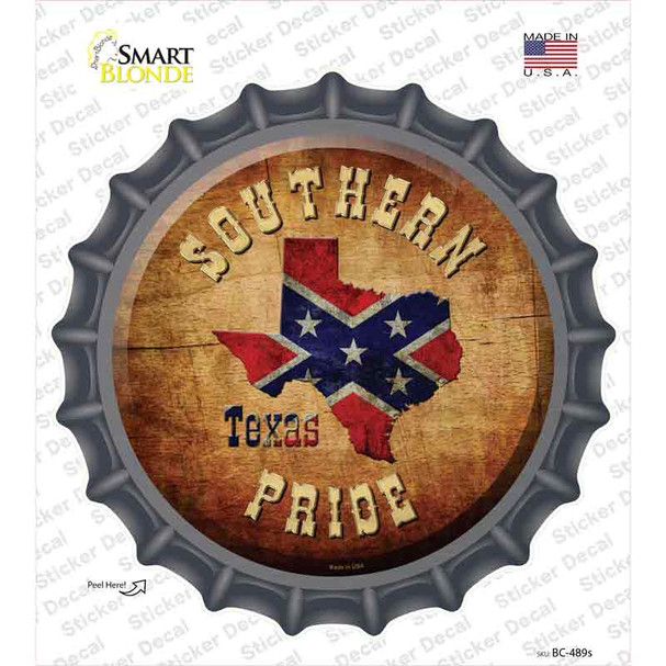 Southern Pride Texas Novelty Bottle Cap Sticker Decal