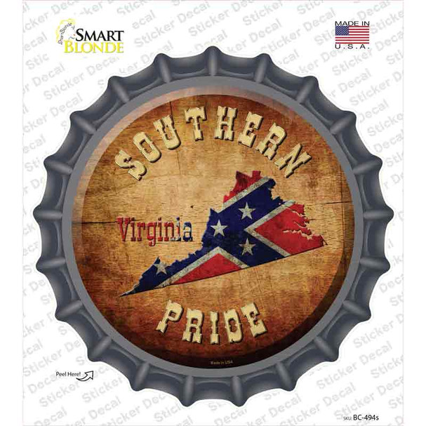Southern Pride Virginia Novelty Bottle Cap Sticker Decal