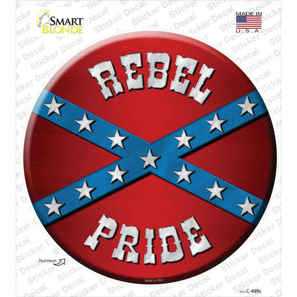 Rebel Pride Novelty Circle Sticker Decal