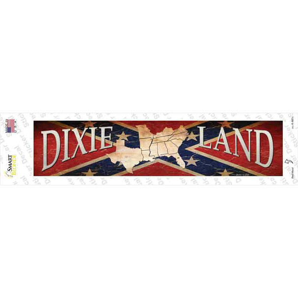 Dixie Land Novelty Narrow Sticker Decal