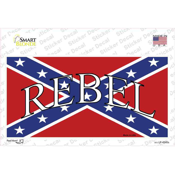 Rebel Confederate Flag Novelty Sticker Decal