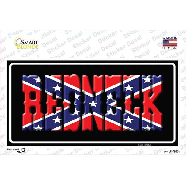 Redneck Confederate Flag Novelty Sticker Decal