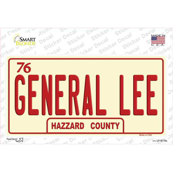 General Lee Novelty Sticker Decal
