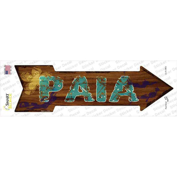 Paia Hawaiian Novelty Arrow Sticker Decal