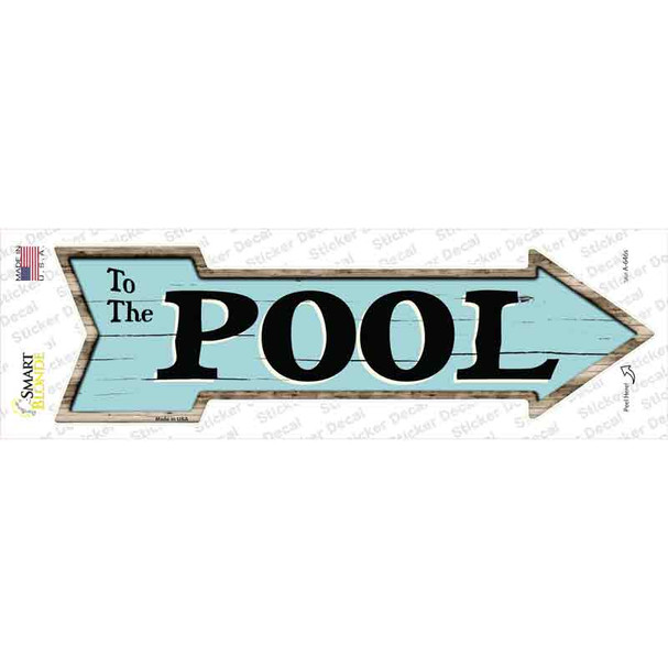 To The Pool Novelty Arrow Sticker Decal