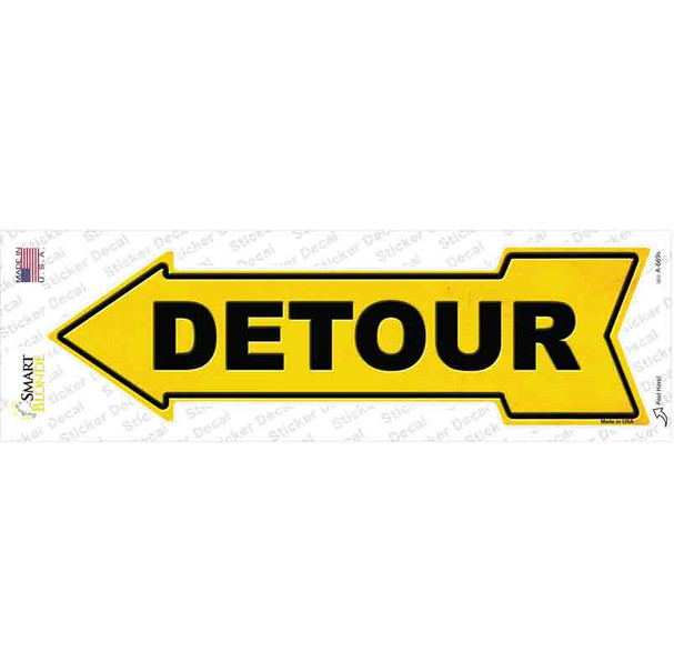 Detour to the Left Novelty Arrow Sticker Decal