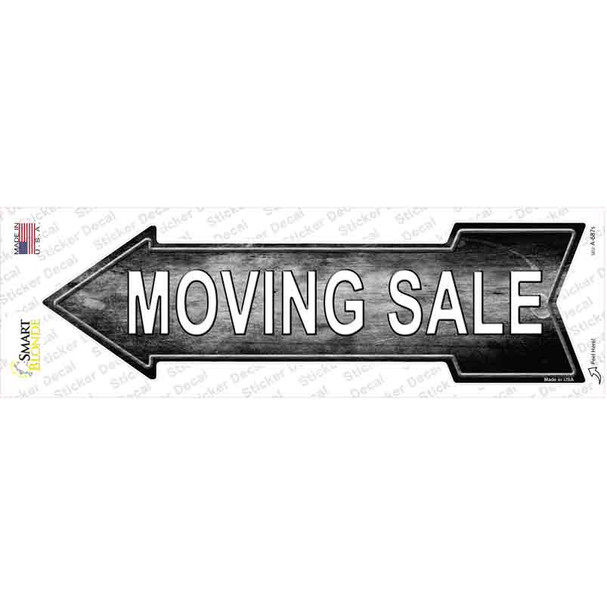 Moving Sale Left Novelty Arrow Sticker Decal
