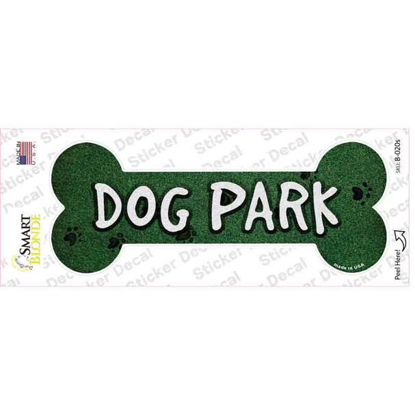 Dog Park Novelty Bone Sticker Decal