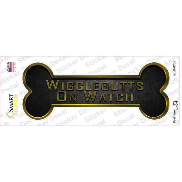 Wigglebutts on Watch Novelty Bone Sticker Decal