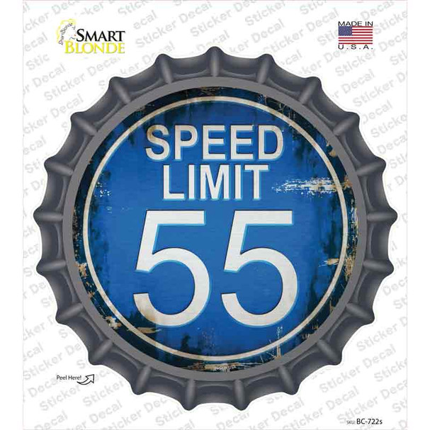 Speed Limit 55 Novelty Bottle Cap Sticker Decal