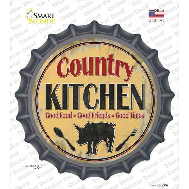 Country Kitchen Novelty Bottle Cap Sticker Decal