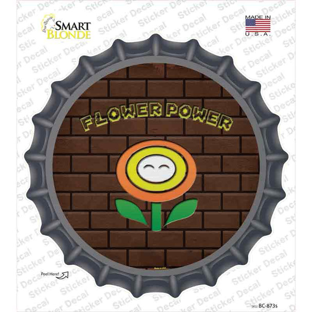 Flower Power Novelty Bottle Cap Sticker Decal